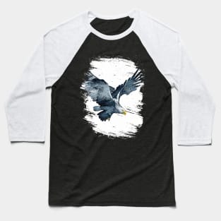 Eagle Wild Animal Nature Watercolor Art Painting Baseball T-Shirt